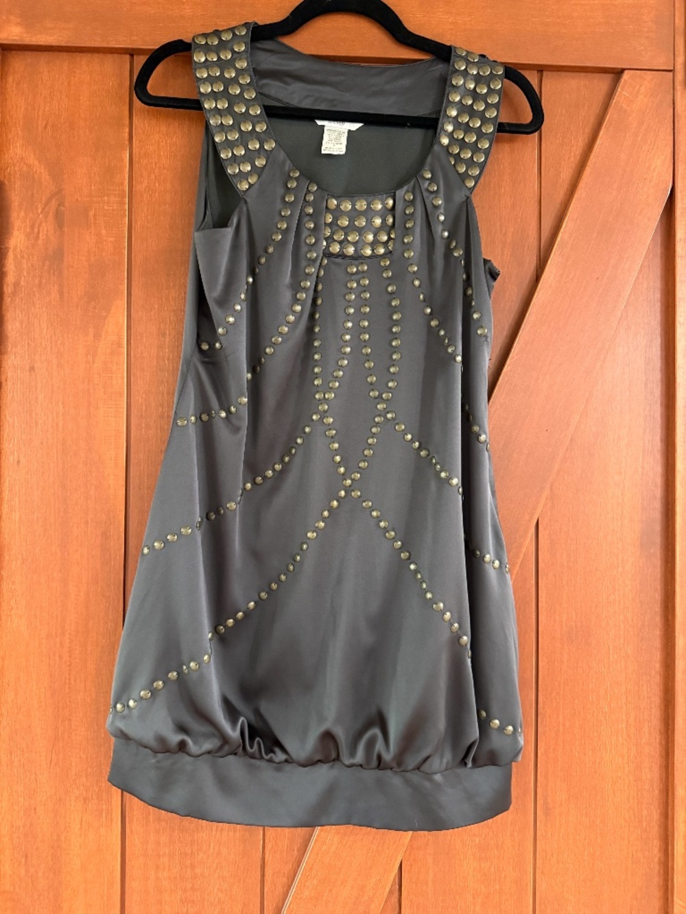 Esley Dress with gold stud accents